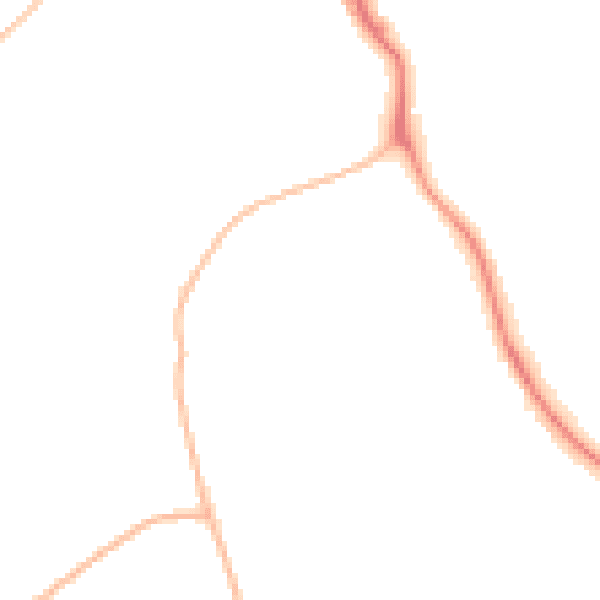 Night-time road noise heatmap for NE61 2SY
