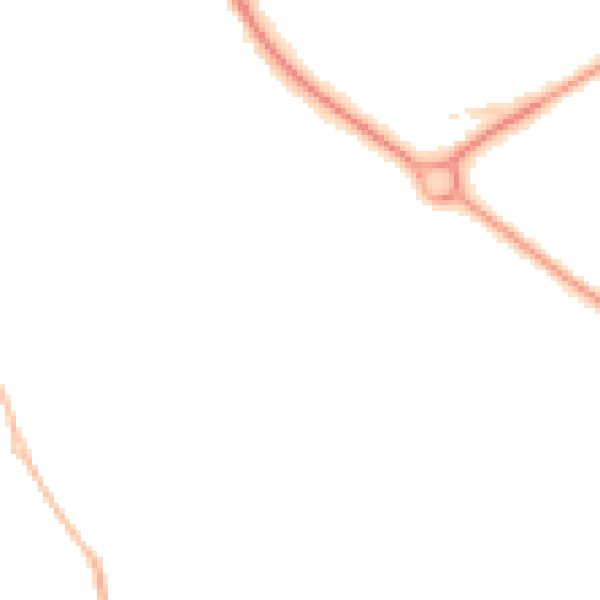Night-time road noise heatmap for NE61 2TH