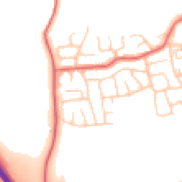 Daytime road noise heatmap for NE61 2XL