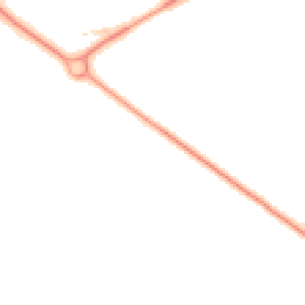 Night-time road noise heatmap for NE61 2YH