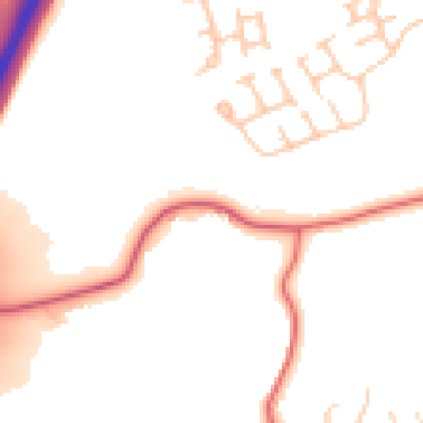 Daytime road noise heatmap for NE61 2YN