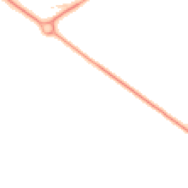 Night-time road noise heatmap for NE61 2YP