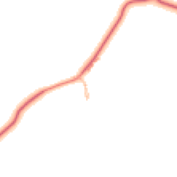 Daytime road noise heatmap for NE61 3DZ