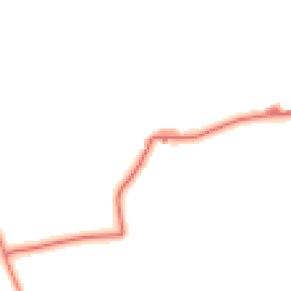 Daytime road noise heatmap for NE61 3EP