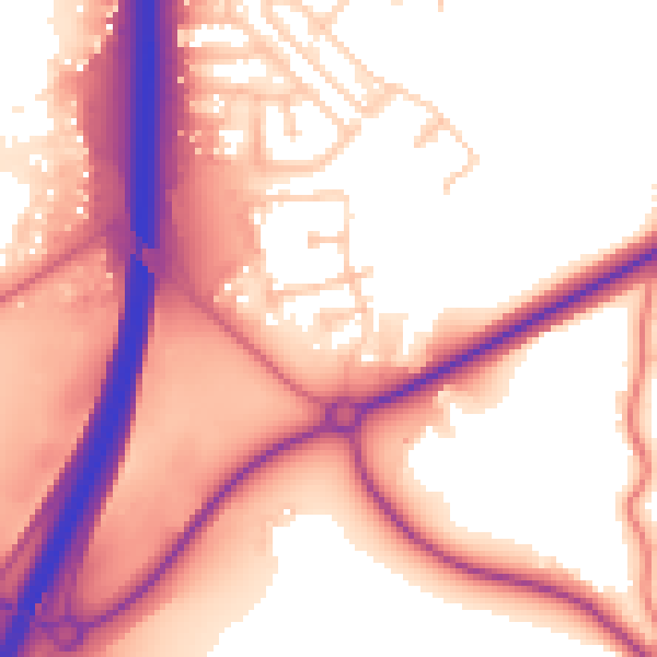 Daytime road noise heatmap for NE61 3FH