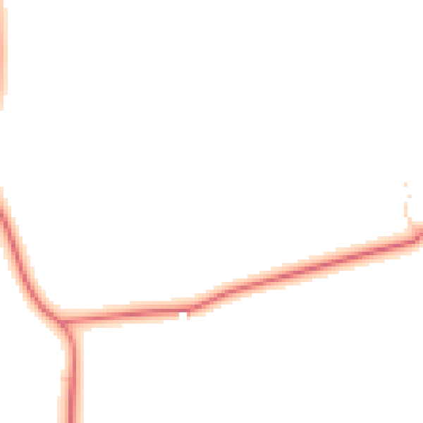 Daytime road noise heatmap for NE61 3UA