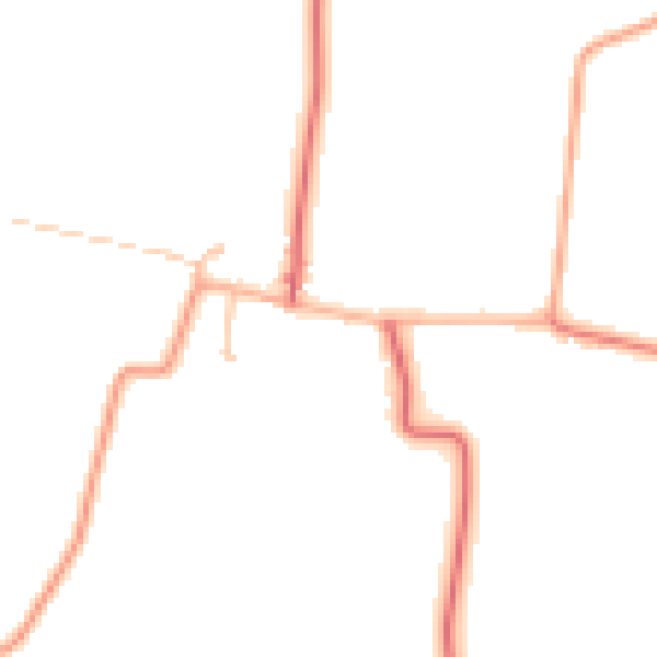 Daytime road noise heatmap for NE61 3XB