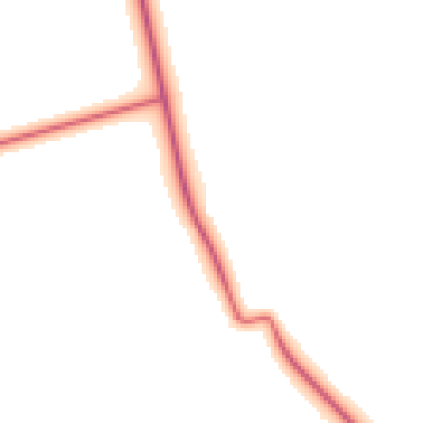 Daytime road noise heatmap for NE61 4AS