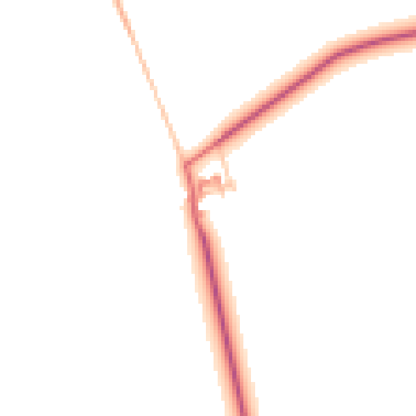Daytime road noise heatmap for NE61 4AZ