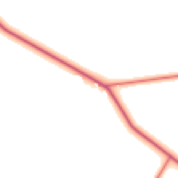 Daytime road noise heatmap for NE61 4DZ