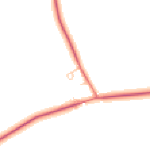 Daytime road noise heatmap for NE61 4EJ