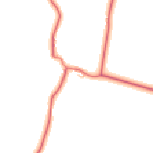 Daytime road noise heatmap for NE61 4NJ