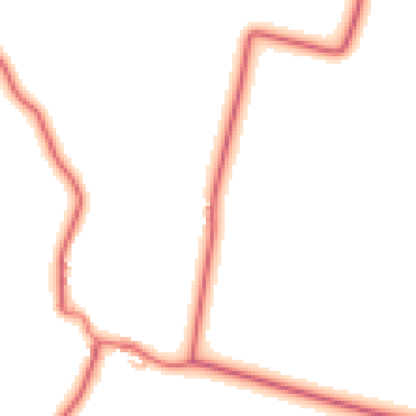 Daytime road noise heatmap for NE61 4NW