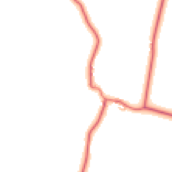 Daytime road noise heatmap for NE61 4NY