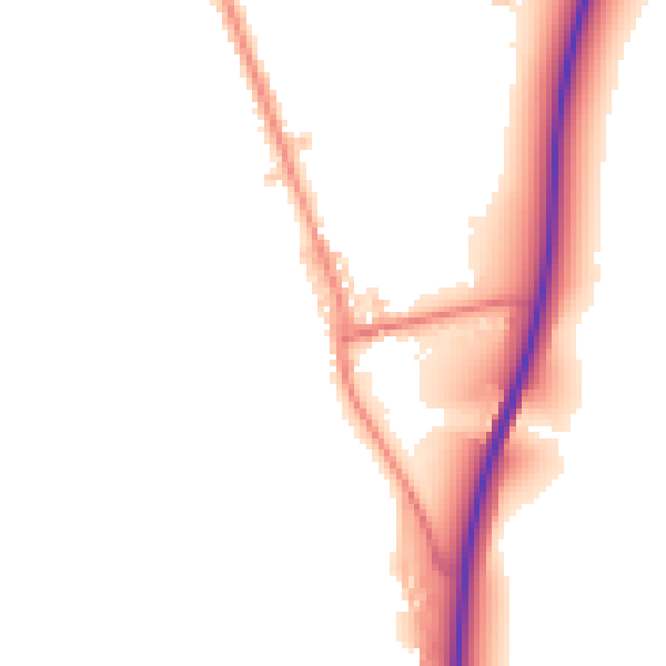 Daytime road noise heatmap for NE61 5AE