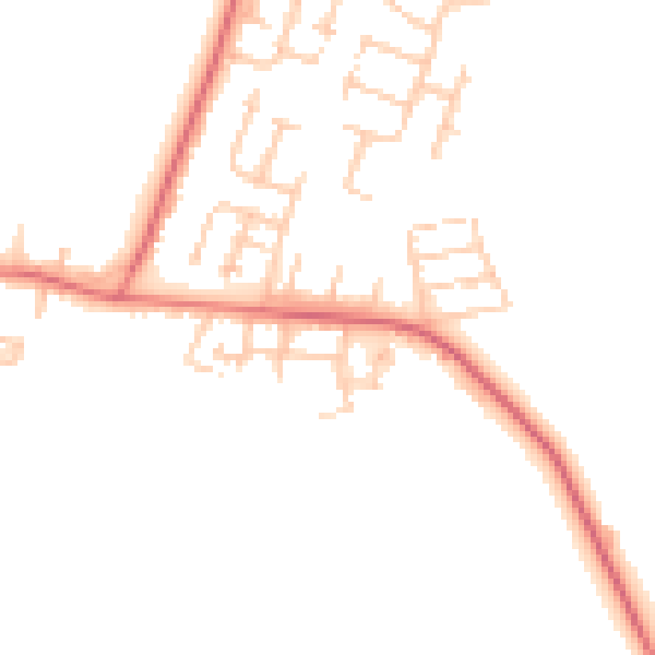 Daytime road noise heatmap for NE61 5BP