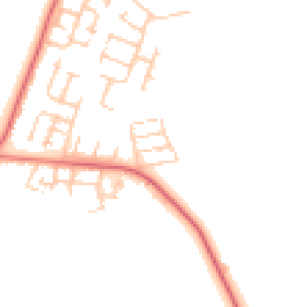 Daytime road noise heatmap for NE61 5HD