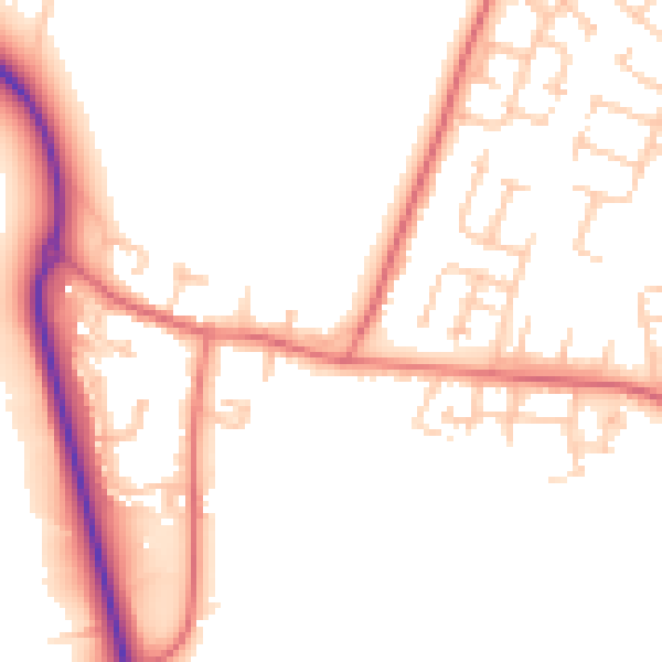 Daytime road noise heatmap for NE61 5HP