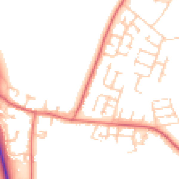 Daytime road noise heatmap for NE61 5HR