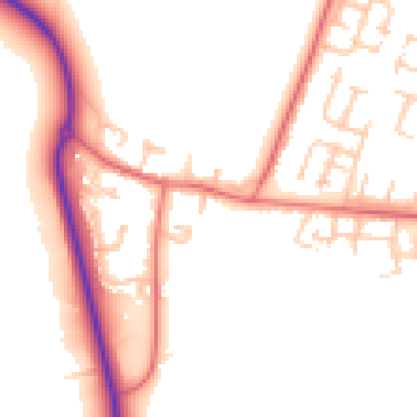Daytime road noise heatmap for NE61 5HZ