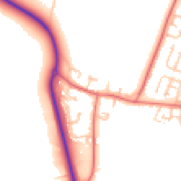 Daytime road noise heatmap for NE61 5JF