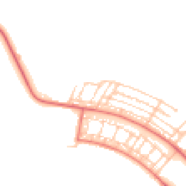 Daytime road noise heatmap for NE61 5UF
