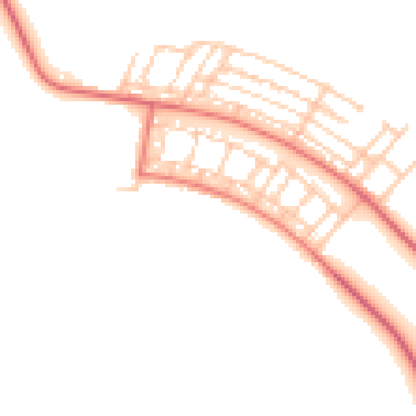 Daytime road noise heatmap for NE61 5XG