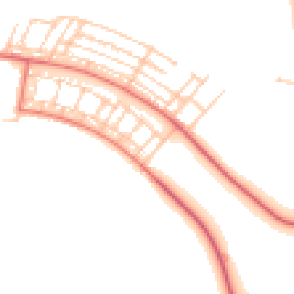 Daytime road noise heatmap for NE61 5YJ