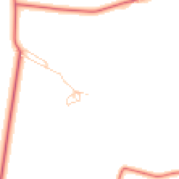 Daytime road noise heatmap for NE61 6AW
