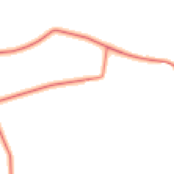 Daytime road noise heatmap for NE61 6AZ