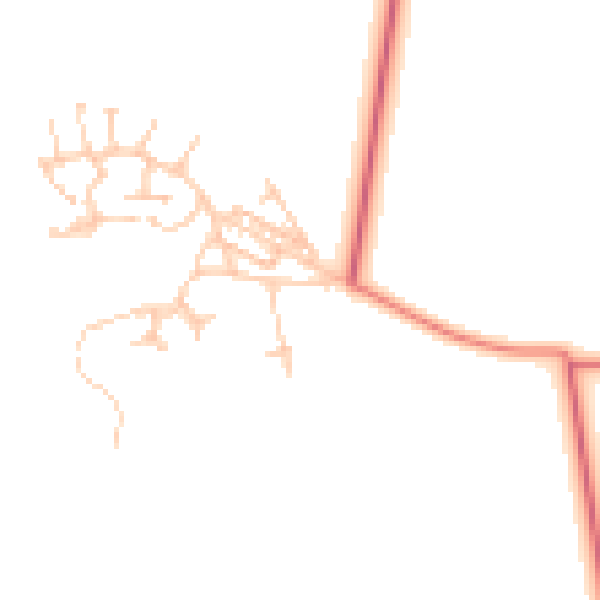 Daytime road noise heatmap for NE61 6BX
