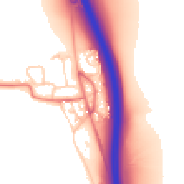 Daytime road noise heatmap for NE61 6EN