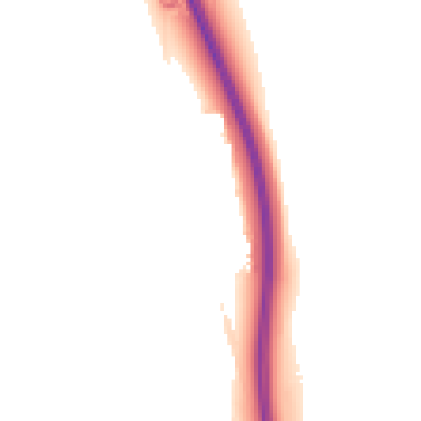 Night-time road noise heatmap for NE61 6EN