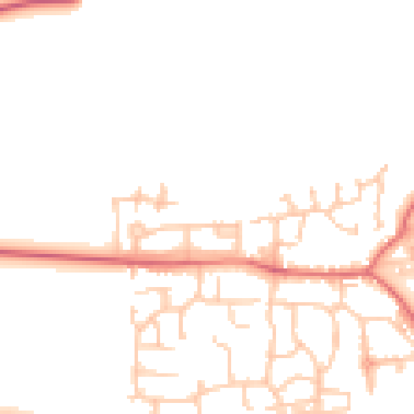 Daytime road noise heatmap for NE61 6FR