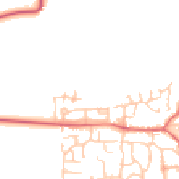 Daytime road noise heatmap for NE61 6FS