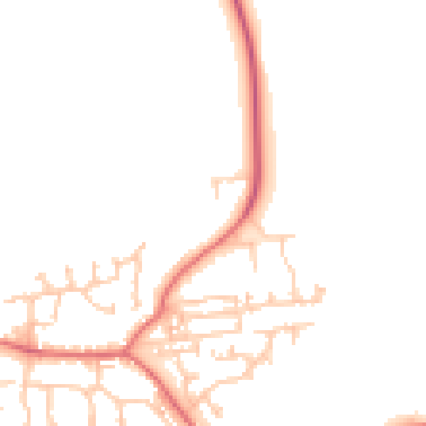 Daytime road noise heatmap for NE61 6GF