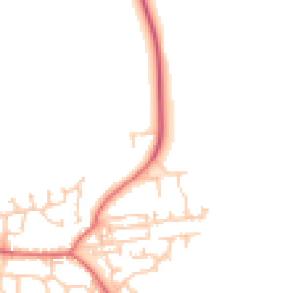 Daytime road noise heatmap for NE61 6GG