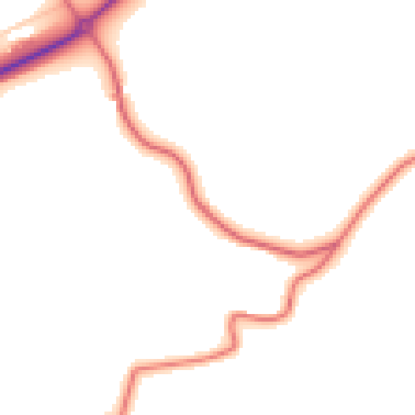 Daytime road noise heatmap for NE61 6SR