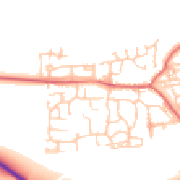 Daytime road noise heatmap for NE61 6TA