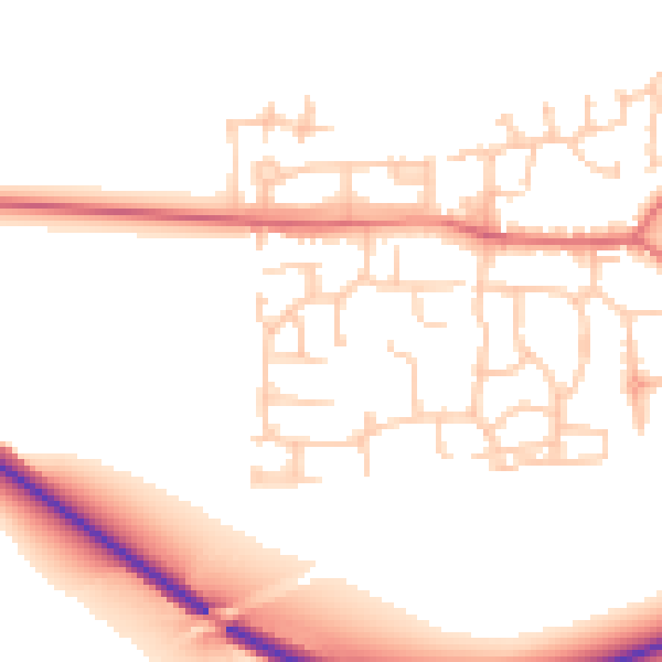 Daytime road noise heatmap for NE61 6YD