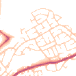 Daytime road noise heatmap for NE62 5AD