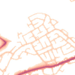 Daytime road noise heatmap for NE62 5AF