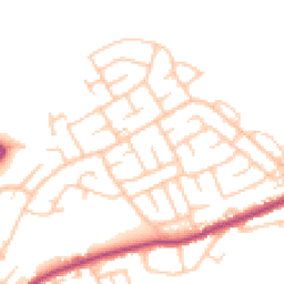 Daytime road noise heatmap for NE62 5AG