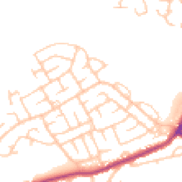 Daytime road noise heatmap for NE62 5AL