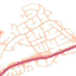 Daytime road noise heatmap for NE62 5AP