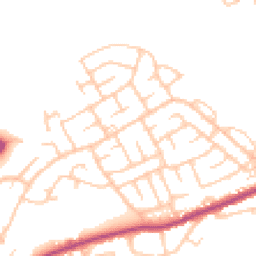 Daytime road noise heatmap for NE62 5AQ
