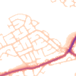 Daytime road noise heatmap for NE62 5AX