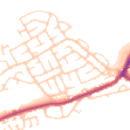 Daytime road noise heatmap for NE62 5AY
