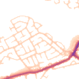 Daytime road noise heatmap for NE62 5AZ