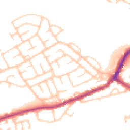 Daytime road noise heatmap for NE62 5BA
